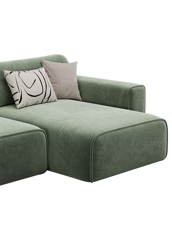 Диван Юнит-2. Угловой цвет - зеленый