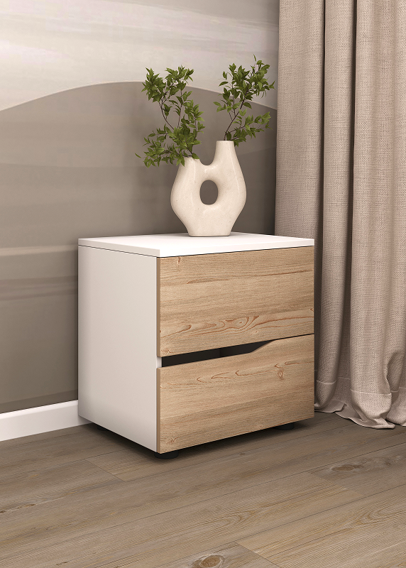 Спальня Сильва цвет - белый/олеандр бежевый