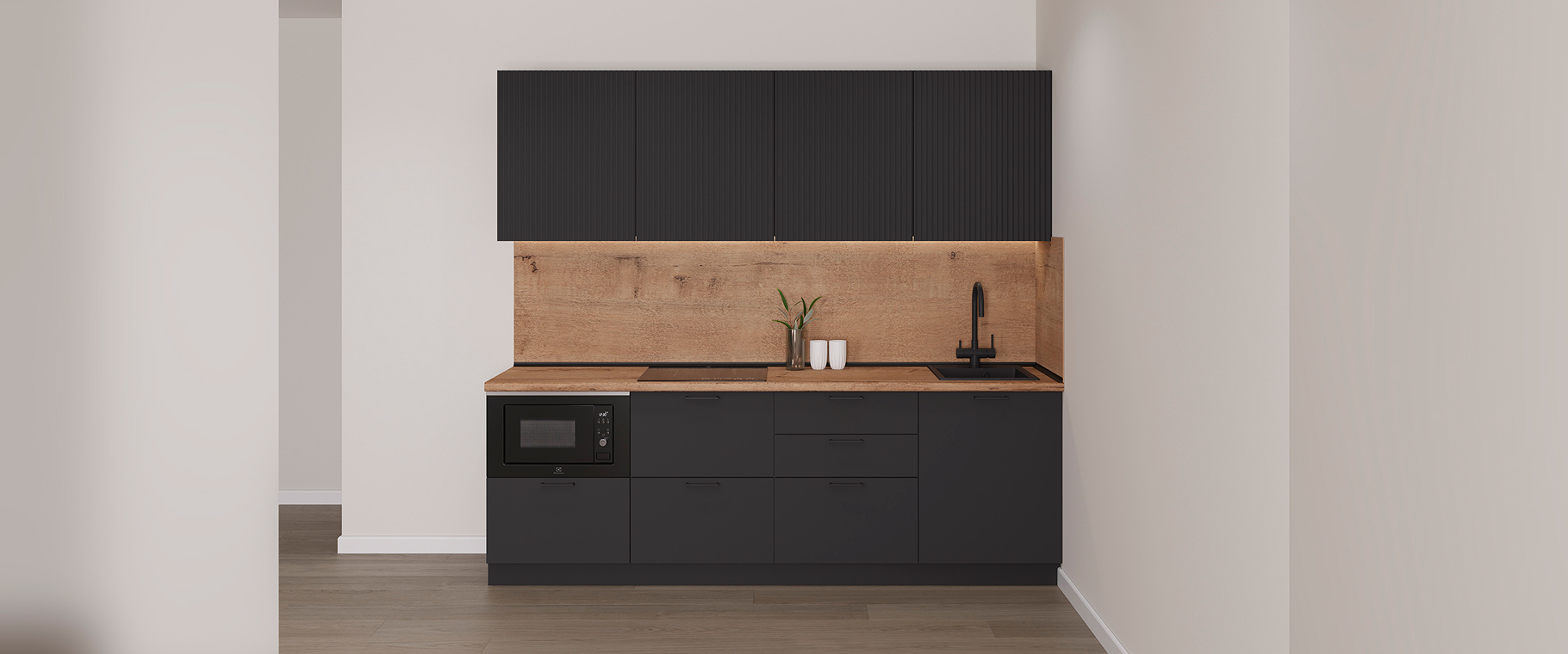 Кухня Стандарт Кухня Стандарт №10 цвет - базальт