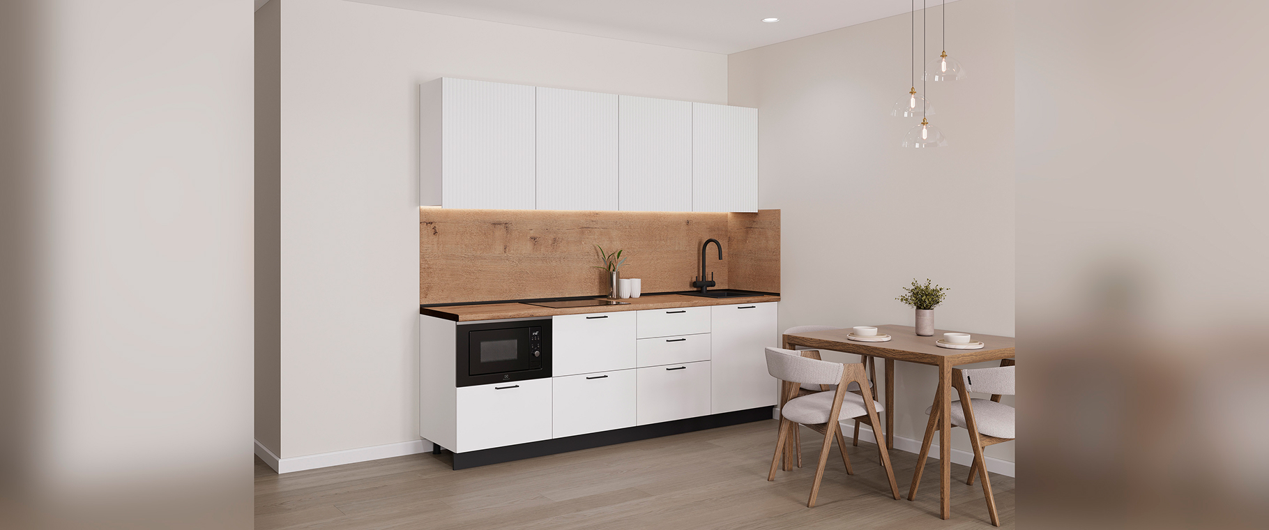 Кухня Стандарт Кухня Стандарт №10 цвет - белый