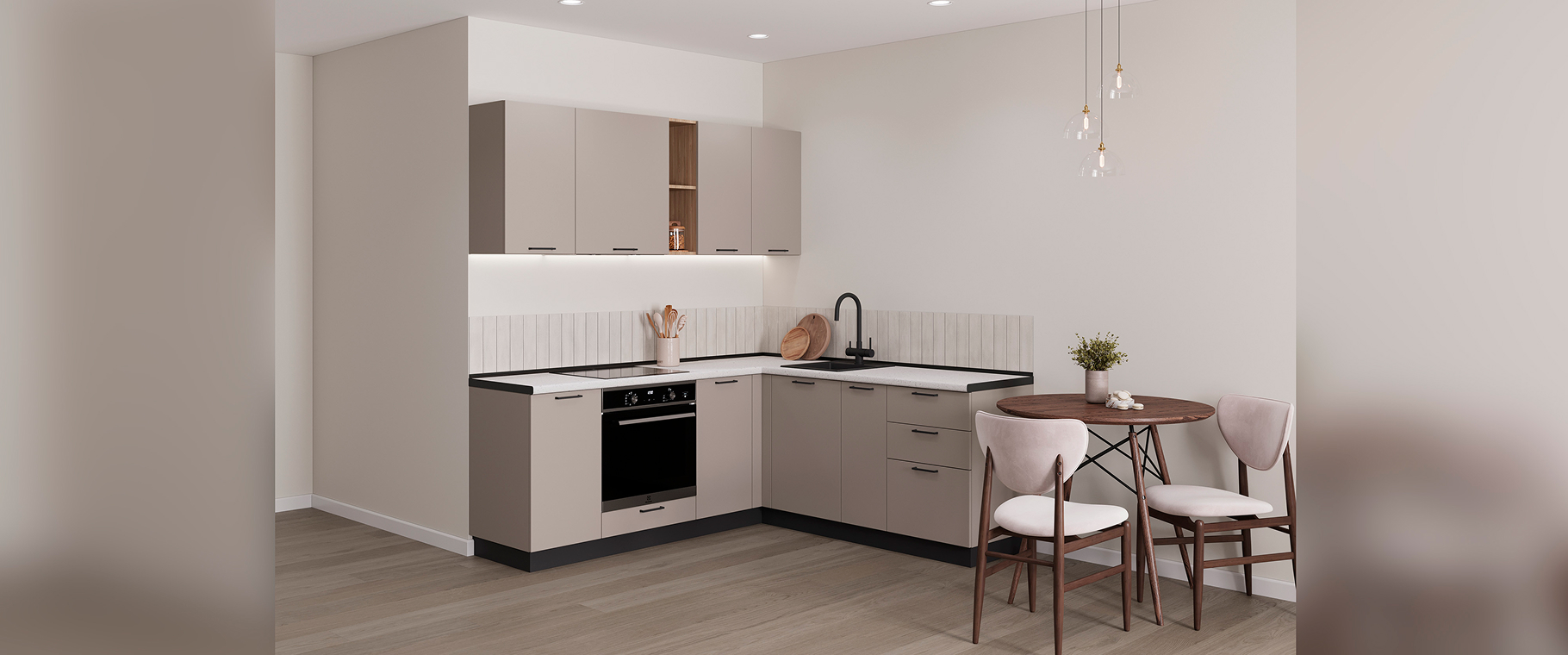 Кухня Стандарт Кухня Стандарт №9. Угловая цвет - фон мускат